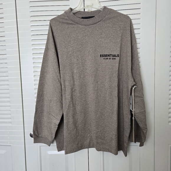 Fear of God ESSENTIALS Core Logo Jersey Long Sleeve T-Shirt XS - Picture 2 of 9